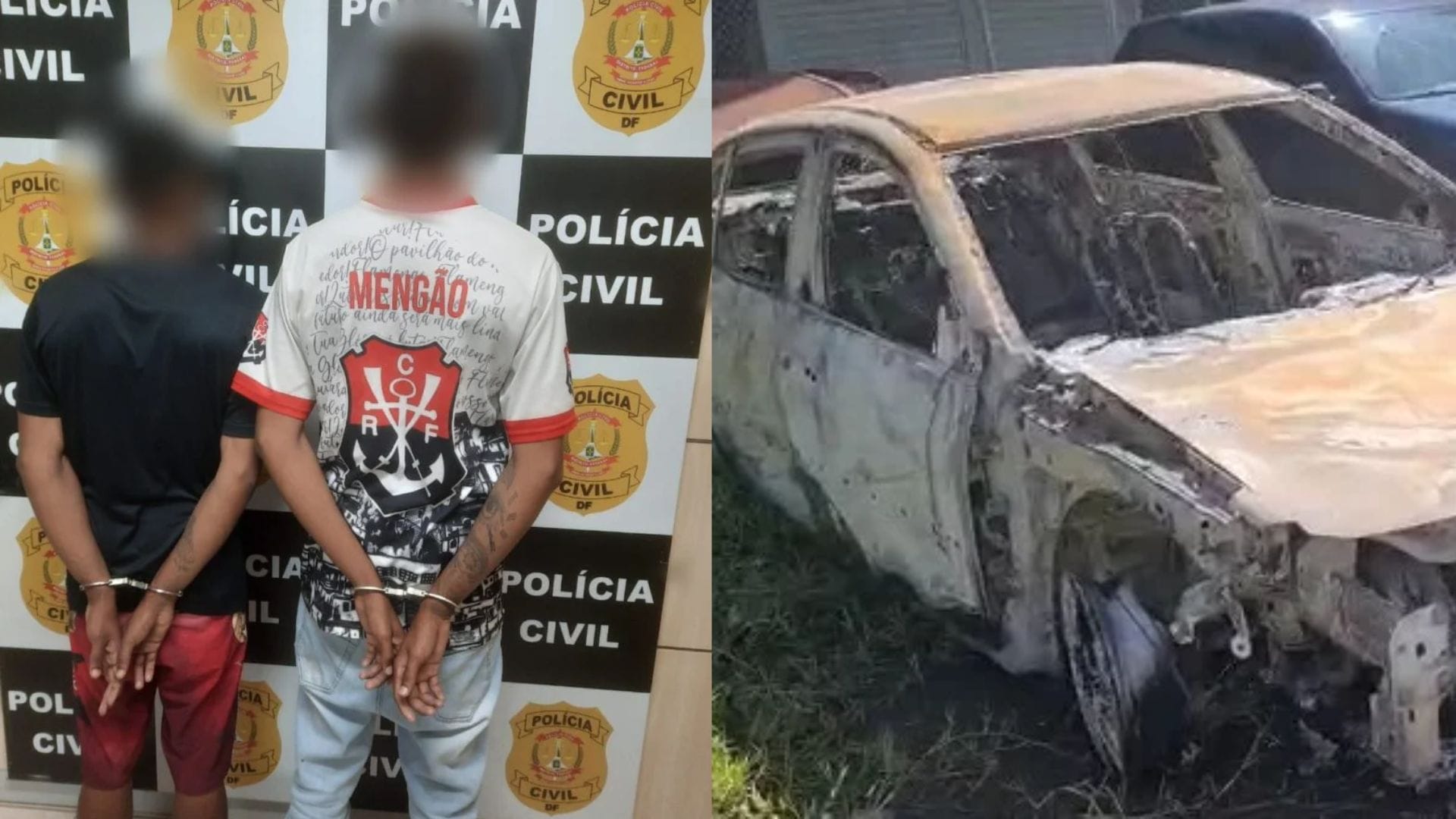 Pol Cia Prende Grupo Que Incendiou Carro Dono No Porta Malas No Df